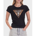GUESS LEO TRIANGLE ΓΥΝΑΙΚΕΙΑ ΚΟΝΤΟΜΑΝΙΚΗ ΜΠΛΟΥΖΑ - 4227050SS  - ΜΑΥΡΟ