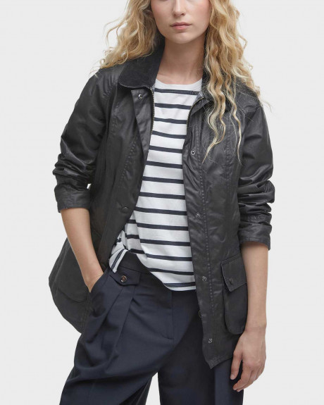 BARBOUR BEADNELL ΓΥΝΑΙΚΕΙΟ ΚΕΡΩΜΕΝΟ ΜΠΟΥΦΑΝ - LWX0667