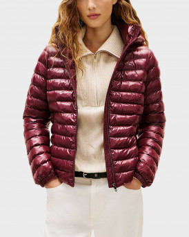 TOMMY HILFIGER ΓΥΝΑΙΚΕΙΟ ΑΔΙΑΒΡΟΧΟ ΜΠΟΥΦΑΝ PUFFER - WW0WW47351 - ΜΠΟΡΝΤΩ