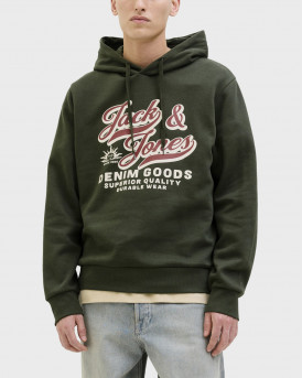 JACK & JONES ΑΝΔΡΙΚΟ ΦΟΥΤΕΡ ΜΕ ΚΟΥΚΟΥΛΑ - 12279649 - ΛΑΔΙ