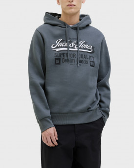 JACK & JONES ΑΝΔΡΙΚΟ ΦΟΥΤΕΡ ΜΕ ΚΟΥΚΟΥΛΑ - 12279649 - ΑΝΘΡΑΚΙ