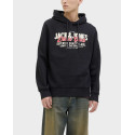 JACK & JONES ΑΝΔΡΙΚΟ ΦΟΥΤΕΡ ΜΕ ΚΟΥΚΟΥΛΑ - 12279649 - ΜΑΥΡΟ