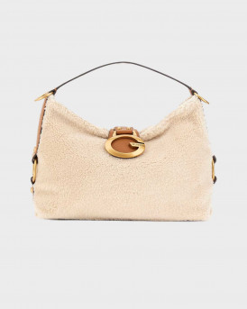 GUESS CAMDEN ΓΥΝΑΙΚΕΙΑ ΤΣΑΝΤΑ ΩΜΟΥ ΑΠΟ ΣΥΝΘΕΤΙΚΗ ΓΟΥΝΑ - HWWB930818  - ΕΚΡΟΥ