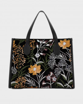 GUESS ZALINA ΓΥΝΑΙΚΕΙΑ ΤΣΑΝΤΑ ΧΕΙΡΟΣ - HWVT935022  - ΜΑΥΡΟ