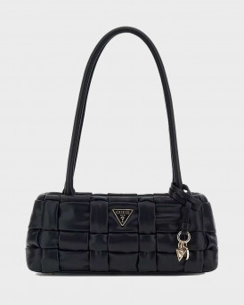 GUESS MARION ΓΥΝΑΙΚΕΙΑ ΜΙΝΙ ΠΛΕΚΤΗ ΤΣΑΝΤΑ ΩΜΟΥ - HWWG807208  - ΜΑΥΡΟ