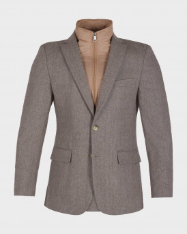 ROOK PASCAL ΑΝΔΡΙΚΟ ΜΑΛΛΙΝΟ ΣΑΚΑΚΙ - 104.26  - ΓΚΡΙ ΜΠΕΖ