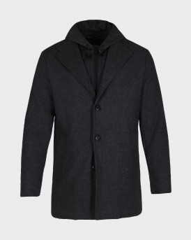 ROOK ALISSON ΑΝΔΡΙΚΟ ΠΑΛΤΟ ΜΕ ΕΠΕΝΔΥΣΗ - 107.24  - ΓΚΡΙ