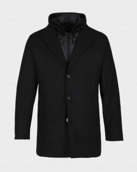 ROOK ALISSON ΑΝΔΡΙΚΟ ΠΑΛΤΟ ΜΕ ΕΠΕΝΔΥΣΗ - 107.24  - ΜΑΥΡΟ