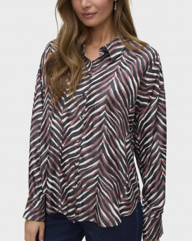 VERO MODA SONYA ΓΥΝΑΙΚΕΙΟ ΠΟΥΚΑΜΙΣΟ ZEBRA PRINT - 10337393 - ΜΠΟΡΝΤΩ