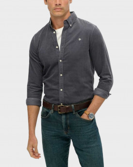 SUPERDRY CLASSIC NEEDLE CORD ΑΝΔΡΙΚΟ ΚΟΤΛΕ ΠΟΥΚΑΜΙΣΟ - M4011044A - ΓΚΡΙ