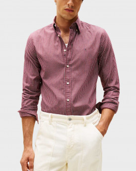 TOMMY HILGIFER TH FLEX ΑΝΔΡΙΚΟ ΠΟΥΚΑΜΙΣΟ ΠΟΠΛΙΝΑ - MW0MW41399 - ΚΟΚΚΙΝΟ