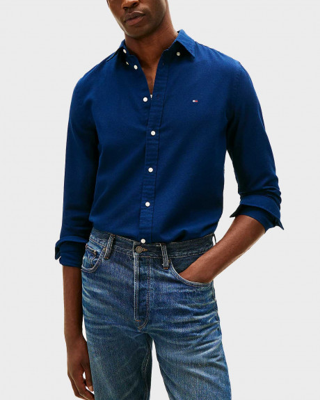 TOMMY HILFIGER TH FLEX DOBBY ΑΝΔΡΙΚΟ ΠΟΥΚΑΜΙΣΟ ΣΤΕΝΗ ΓΡΑΜΜΗ - MW0MW41684