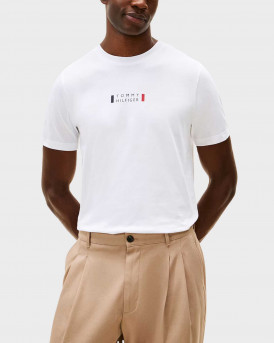 TOMMY HILFIGER BRAND LOVE ΑΝΔΡΙΚΗ ΚΟΝΤΟΜΑΝΙΚΗ ΜΠΛΟΥΖΑ - MW0MW41453 - ΑΣΠΡΟ