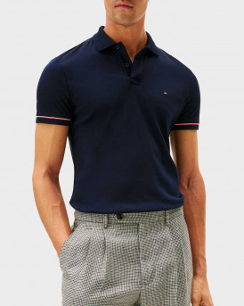 TOMMY HILFIGER ΑΝΔΡΙΚΗ ΚΟΝΤΟΜΑΝΙΚΗ ΠΟΛΟ ΜΠΛΟΥΖΑ - MW0MW41612 - ΜΠΛΕ