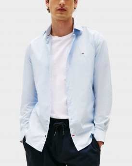 TOMMY HILFIGER ΑΝΔΡΙΚΟ ΠΟΥΚΑΜΙΣΟ ΠΟΠΛΙΝΑ - MW0MW38347 - ΣΙΕΛ