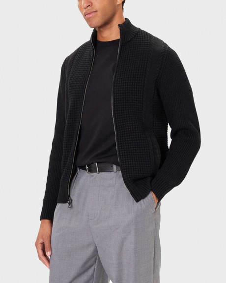 GUESS WAFFLE RYDER ΑΝΔΡΙΚΗ ΖΑΚΕΤΑ ΜΕ ΦΕΡΜΟΥΑΡ - M5BR40Z2ZK2