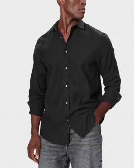 GUESS LS FLANNEL TWILL ΑΝΔΡΙΚΟ ΠΟΥΚΑΜΙΣΟ - M5BH26W1961  - ΜΑΥΡΟ