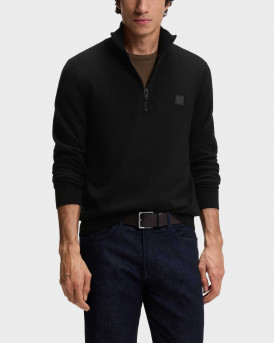 BOSS KANOBIX ΑΝΔΡΙΚΟ ΠΟΥΛΟΒΕΡ HALF-ZIP - 50527585  - ΜΑΥΡΟ