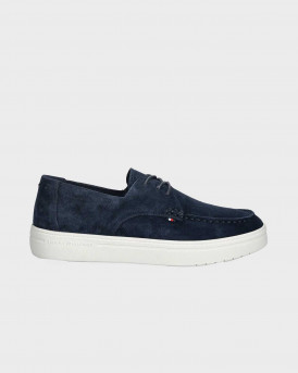 TOMMY HILFIGER STITCH TOE HYBRID ΑΝΔΡΙΚΑ ΔΕΡΜΑΤΙΝΑ ΣΟΥΕΤ ΜΟΚΑΣΙΝΙΑ - FM0FM05707 - ΜΠΛΕ