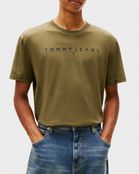 TOMMY JEANS TJM LINEAR LOGO ΑΝΔΡΙΚΗ ΚΟΝΤΟΜΑΝΙΚΗ ΜΠΛΟΥΖΑ - DM0DM20744 - ΛΑΔΙ