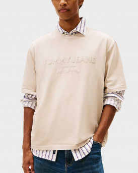 TOMMY JEANS 90S NEW CLASSICS ΑΝΔΡΙΚΗ ΚΟΝΤΟΜΑΝΙΚΗ ΜΠΛΟΥΖΑ - DM0DM22330 - ΜΠΕΖ