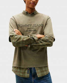 TOMMY JEANS 90S NEW CLASSICS ΑΝΔΡΙΚΗ ΚΟΝΤΟΜΑΝΙΚΗ ΜΠΛΟΥΖΑ - DM0DM22330 - ΛΑΔΙ