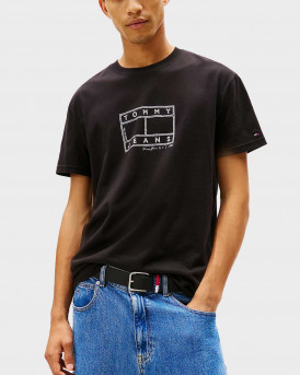 TOMMY JEANS ΑΝΔΡΙΚΗ ΚΟΝΤΟΜΑΝΙΚΗ ΜΠΛΟΥΖΑ - DM0DM22317 - ΜΑΥΡΟ