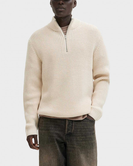 JACK & JONES JORBLEECKER MEN'S HALF-ZIP SWEATER - 12290085