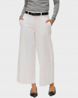 VERO MODA AWVANA WOMEN'S ANKLE WIDE LEG TROUSERS - 10339636 - WHITE
