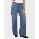 ONLY SILKY WOMEN'S HIGH RISE WIDE LEG JEANS - 15369052 - BLUE