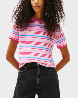 TOMMY HILFIGER ΓΥΝΑΙΚΕΙΑ ΚΟΝΤΟΜΑΝΙΚΗ ΜΠΛΟΥΖΑ - DW0DW21391 - ΡΟΖ