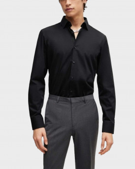 HUGO KENNO ΑΝΔΡΙΚΟ ΠΟΥΚΑΜΙΣΟ ΣΤΕΝΗ ΓΡΑΜΜΗ - 50289499  - ΜΑΥΡΟ