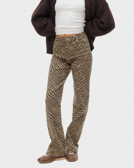 VERO MODA ΓΥΝΑΙΚΕΙΟ ΨΗΛΟΜΕΣΟ ΤΖΙΝ ANIMAL PRINT - 10330128 - ΚΑΦΕ