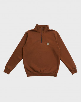 BLACKTOP FOUNDATION ΑΝΔΡΙΚΟ ΦΟΥΤΕΡ HALF-ZIP - DUKE - ΚΑΦΕ