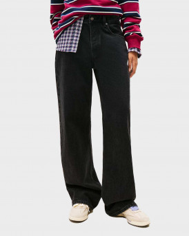 TOMMY JEANS ΓΥΝΑΙΚΕΙΟ ΤΖΙΝ ΠΑΝΤΕΛΟΝΙ ΧΑΛΑΡΗ ΓΡΑΜΜΗ - DW0DW22525 - ΜΑΥΡΟ