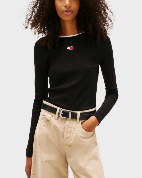 TOMMY JEANS ΓΥΝΑΙΚΕΙΑ ΜΑΚΡΥΜΑΝΙΚΗ ΡΙΜΠ ΜΠΛΟΥΖΑ - DW0DW21839