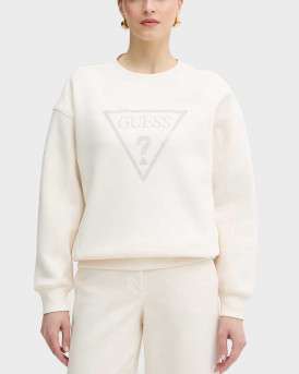 GUESS CN TRIAN WOMEN'S SWEATSHIRT - W6RQ16KB681  - ECRU