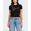GUESS ΓΥΝΑΙΚΕΙΑ ΚΟΝΤΟΜΑΝΙΚΗ ΜΠΛΟΥΖΑ BABY TEE - w6RI22KA0H1 - ΜΑΥΡΟ