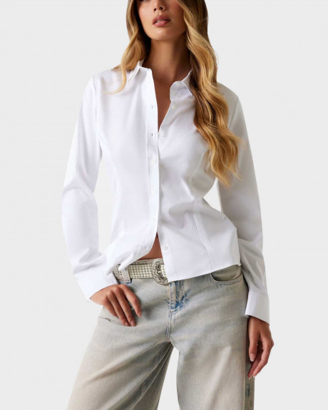 GUESS CATE ΓΥΝΑΙΚΕΙΟ ΠΟΥΚΑΜΙΣΟ ΣΤΕΝΗ ΓΡΑΜΜΗ - W2YH41WAF10