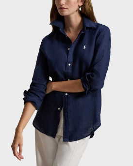 POLO RALPH LAUREN ΓΥΝΑΙΚΕΙΟ ΛΙΝΟ ΠΟΥΚΑΜΙΣΟ - 211970730519 - ΜΠΛΕ