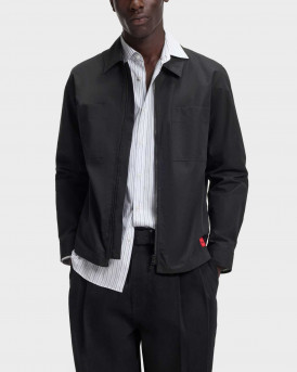 HUGO EVALOM ΑΝΔΡΙΚΟ OVERSHIRT - 50556274 - ΜΑΥΡΟ