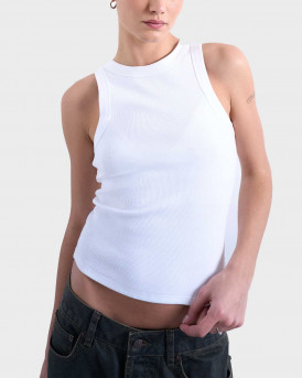 TOPSHOP MARY WOMEN'S RIBBED TANK TOP - 31000872  - WHITE