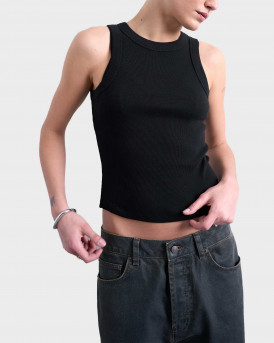 TOPSHOP MARY WOMEN'S RIBBED TANK TOP - 31000872  - BLACK