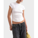 TOPSHOP EA WOMEN'S RIBBED TOP - 31000933 - WHITE