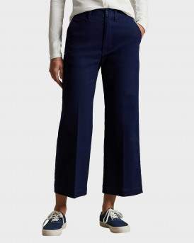 POLO RALPH LAUREN WOMEN'S CHINO CROPPED TROUSERS - 211873988004 - BLUE
