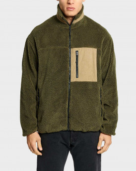 BLACKTOP FOUNDATION ΑΝΔΡΙΚΟ ΜΠΟΥΦΑΝ OVERSIZED - TEDDY - ΛΑΔΙ