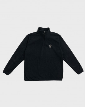 BLACKTOP FOUNDATION ΑΝΔΡΙΚΟ HALF-ZIP FLEECE - FREEZE - ΜΑΥΡΟ