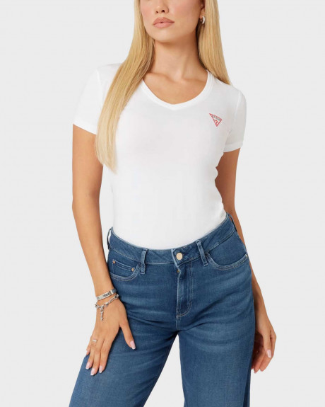 GUESS WOMEN'S V-NECK T-SHIRT - W2YI45J1314 