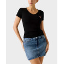 GUESS WOMEN'S V-NECK T-SHIRT - W2YI45J1314  - BLACK