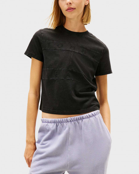 TOMMY JEANS TONAL FLAG ΓΥΝΑΙΚΕΙΑ ΚΟΝΤΟΜΑΝΙΚΗ ΜΠΛΟΥΖΑ - DW0DW22539